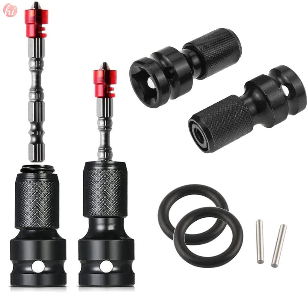 Adaptador De Chave Elétrica 1/2 Conexão Rápida-Para Brocas De Fenda Sextavada 1/4 E