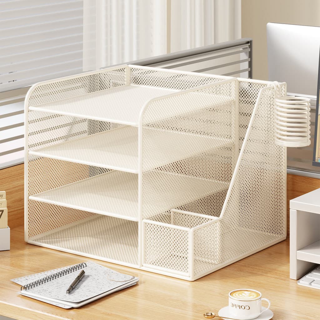 Rack de armazenamento de arquivos, coluna de armazenamento de mesa, caixa de arquivo de Metal, material de escritório, c