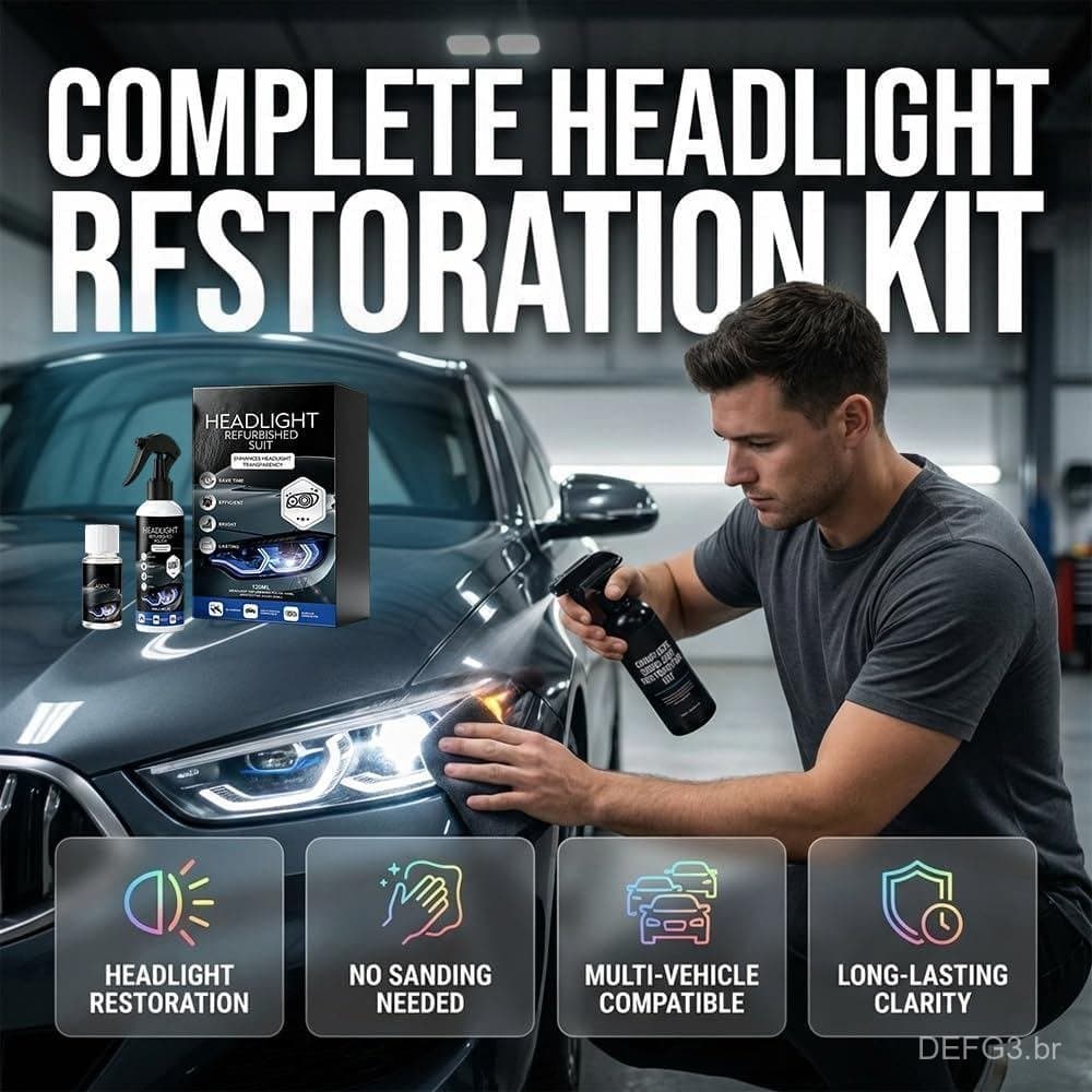 Líquido para reparo de faróis de carro, kit de reparo de faróis de carro novo 2026, kit multifuncional para restauração