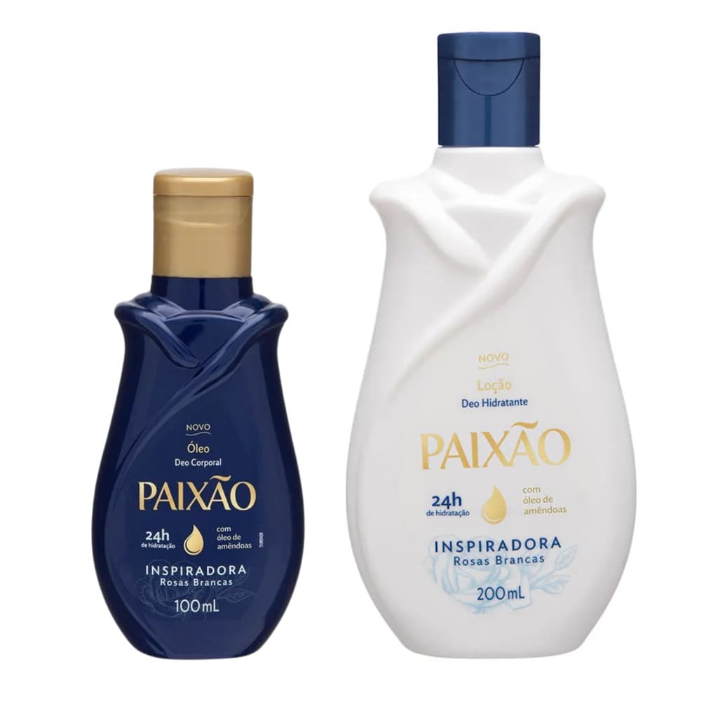Kit Paixão Loção Hidratante 200ml + Óleo Corporal 100ml Inspiradora