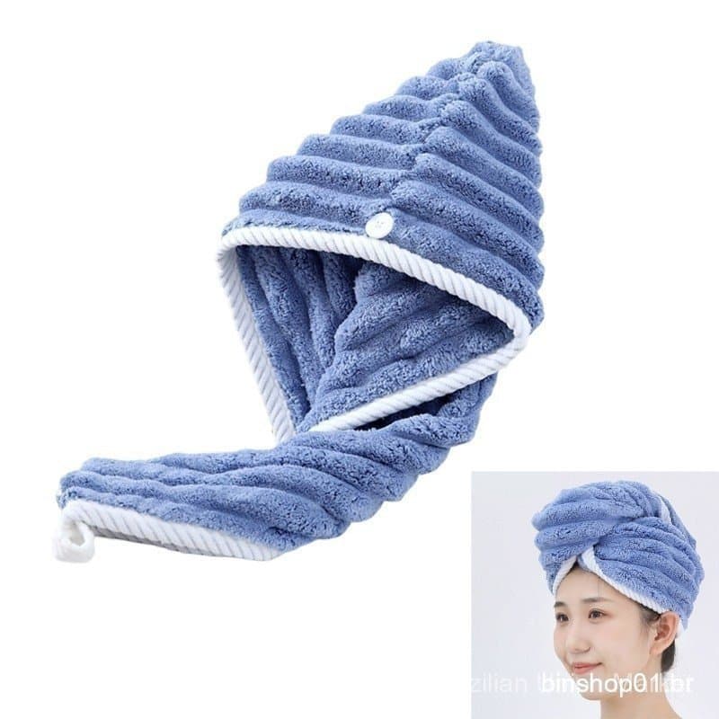 Toalha absorvente para cabelo, toalha de secagem rápida, adequada para mulheres com cabelos longos.