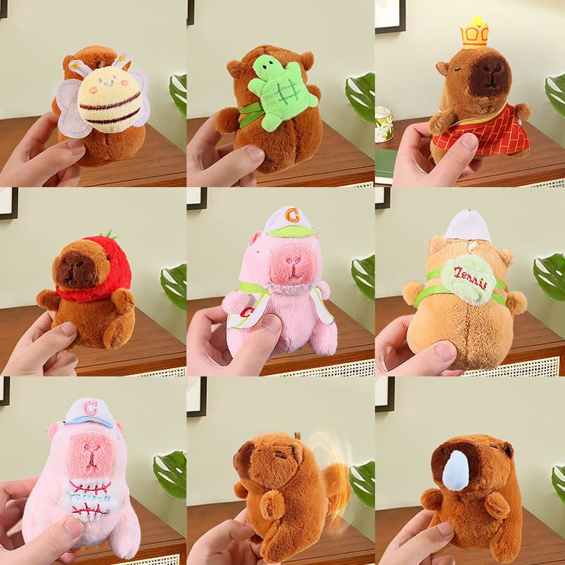 Brinquedo de Pelúcia Capivara de 12cm, Boneca Capivara de 27cm, Brinquedo de Pegar, Presente para Meninas e Crianças UUA