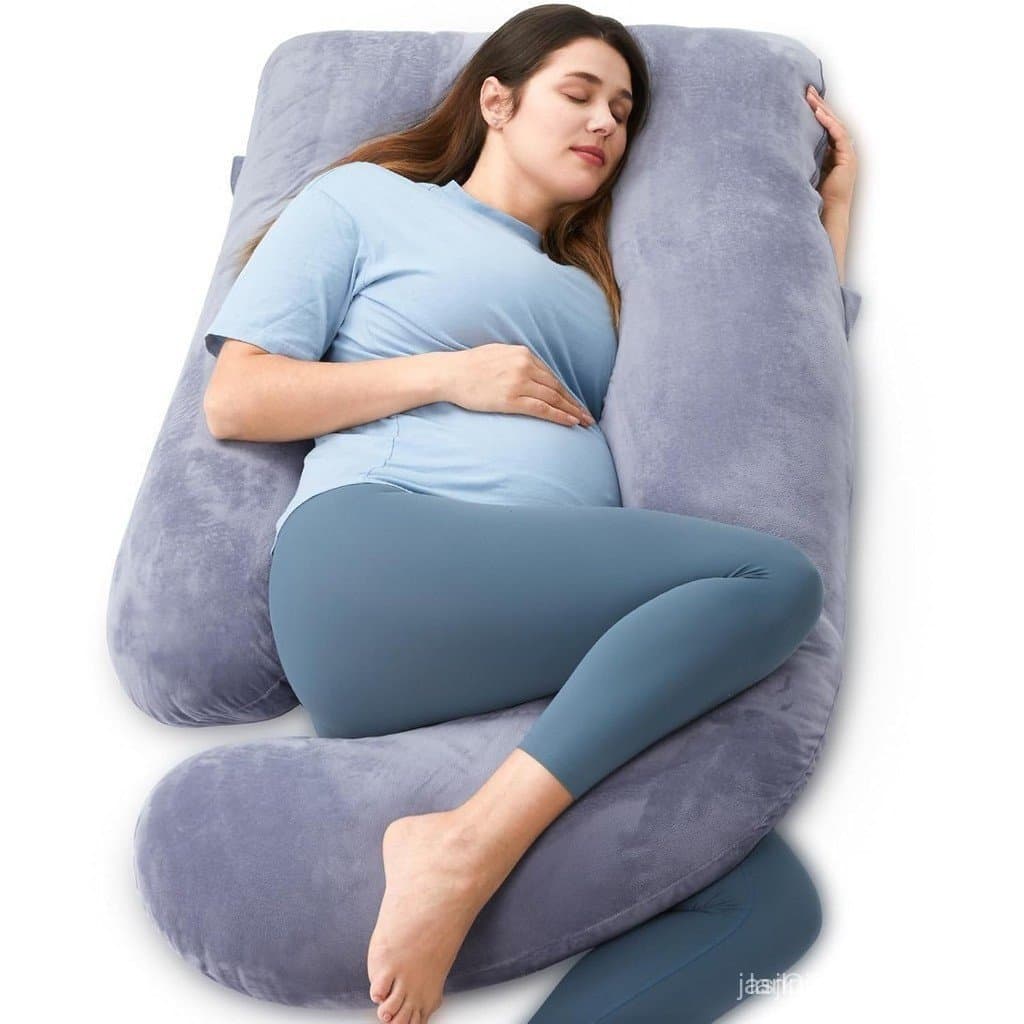 Almofada de Maternidade Momcozy, Almofada de Amamentação em Forma de U, com Capa Removível - Suporte para as Costas