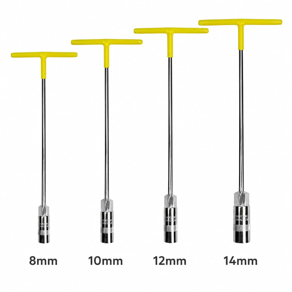 Chave T Catraca 8 10 12 14mm - Soquete Sextavado Profissional