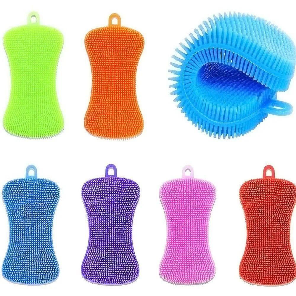 Purificador De Esponja De Panela , Escova De Lavar Louça De Silicone Macio Reutilizável , Escovas De Limpeza De Lavagem