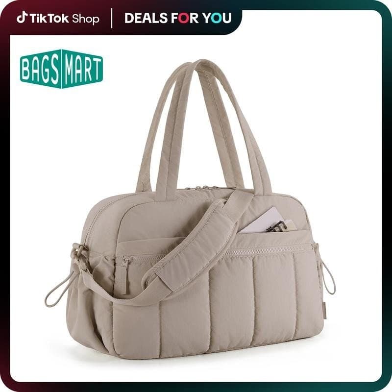BAGSMART Bolsa de Viagem e Academia Impermeável para Mulheres com Compartimento para Itens Molhados, Bolsa de Fim de Sem