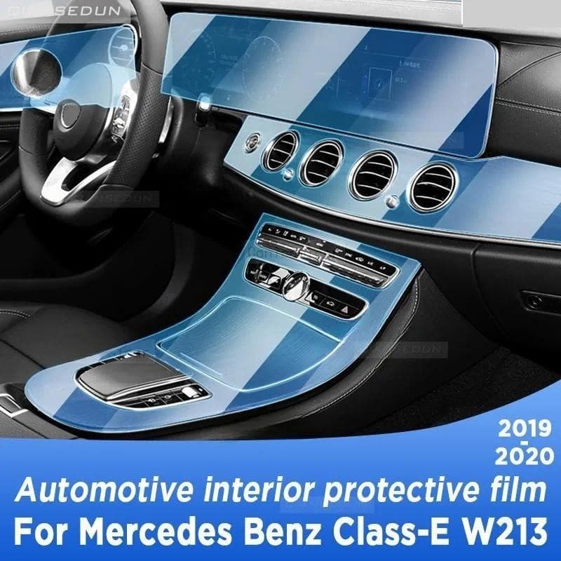 Para Mercedes Benz Classe E W213 2019 2020 Interior Do Carro Console Central Transparente TPU Película Protetora Anti-Ri