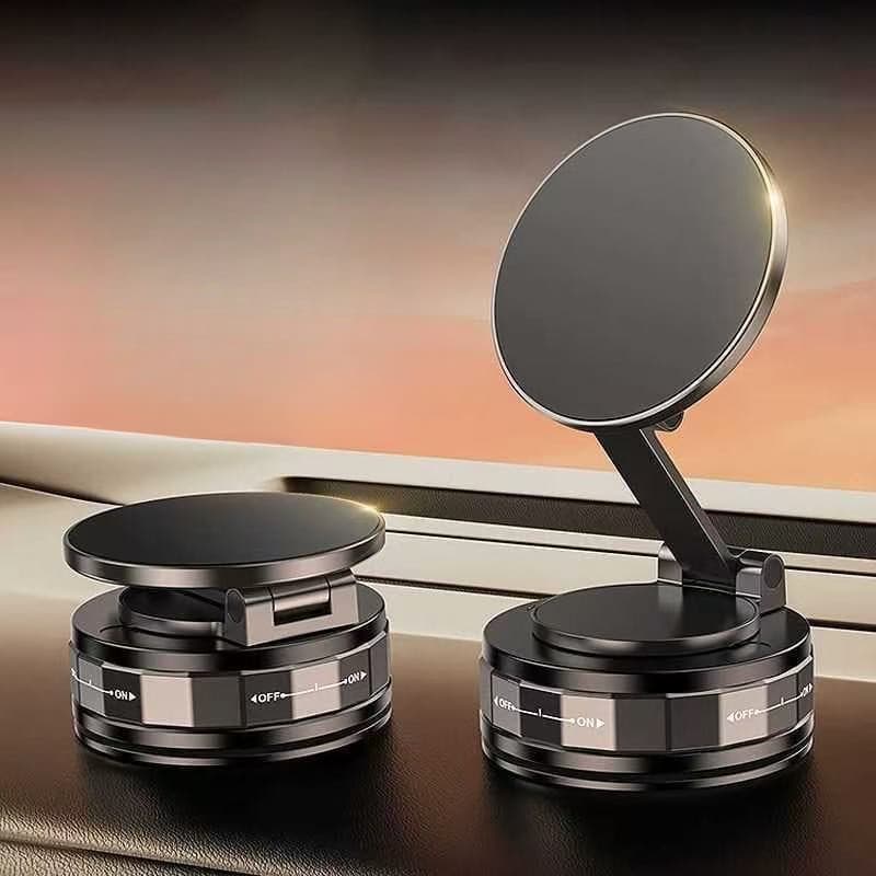 Suporte magnético para celular com base de ventosa, ajustável em 360 graus, adequado tanto para uso em carro quanto em c