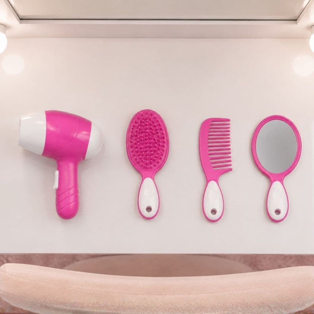 Kit Beleza Infantil Secador Pente Escova e Espelho