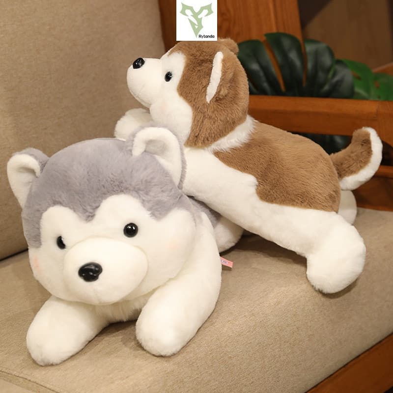 ✨ Em Estoque 30/40/50cm Kawaii Siberian Husky Plush Toys Stuffed Dog Doll Sleeping Pillow Presentes De Aniversário Para