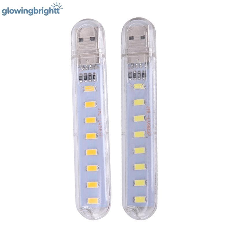 GLOWI Mini LED Portátil 5V 8 USB Iluminação Computador Lâmpada De Energia Móvel Luz Noturna
