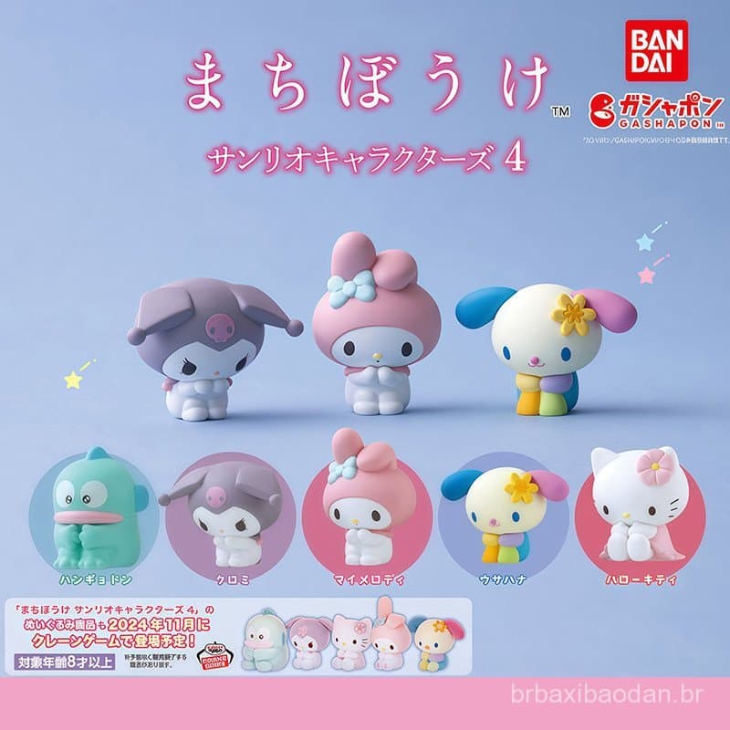Novo Gashapon da Bandai Japonesa, 4ª Série de Personagens Sanrio - Figuras da Hello Kitty e do Coelhinho Florido