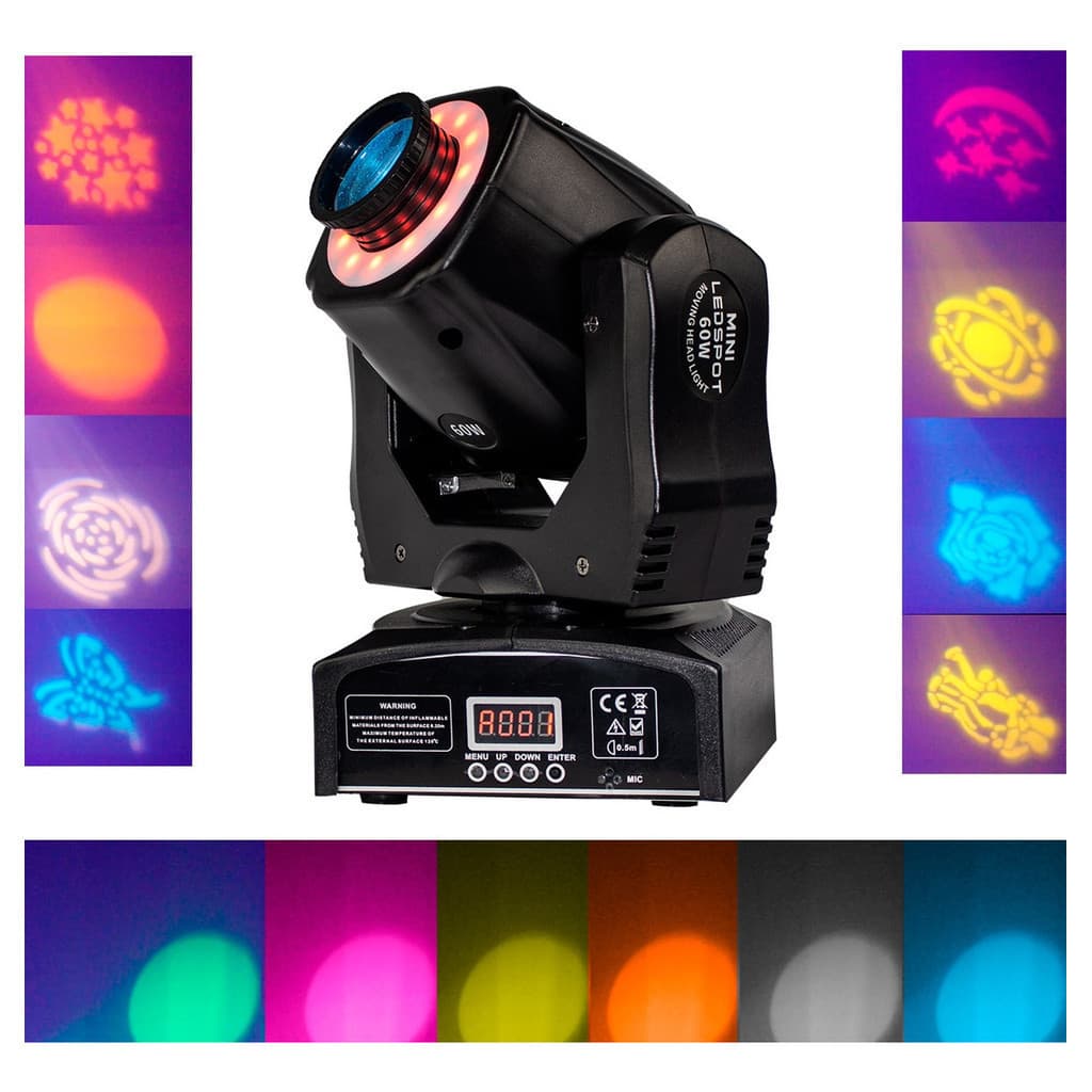 Moving Head Spot Led Osram Globo + Disco De Cor Fita Led Dj