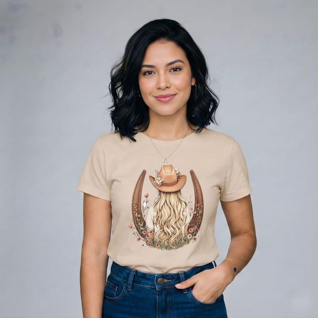 Camiseta Feminina Estampada Country Boho Cavalo rodeio barretao Moda Casual Premium blusa