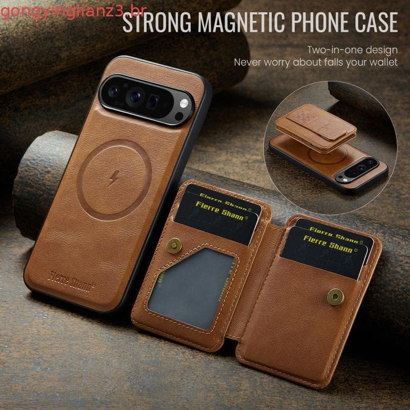 Capa protetora de couro Apple 16 para iphone 17 Pro Max Capa para telefone com capa para cartão magnético Carregamento s