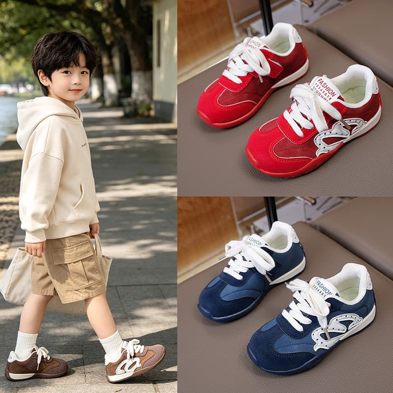 Meninas meninos moda estudantes do jardim de infância Casual antiderrapante sola macia crianças Forrest Gump tênis
