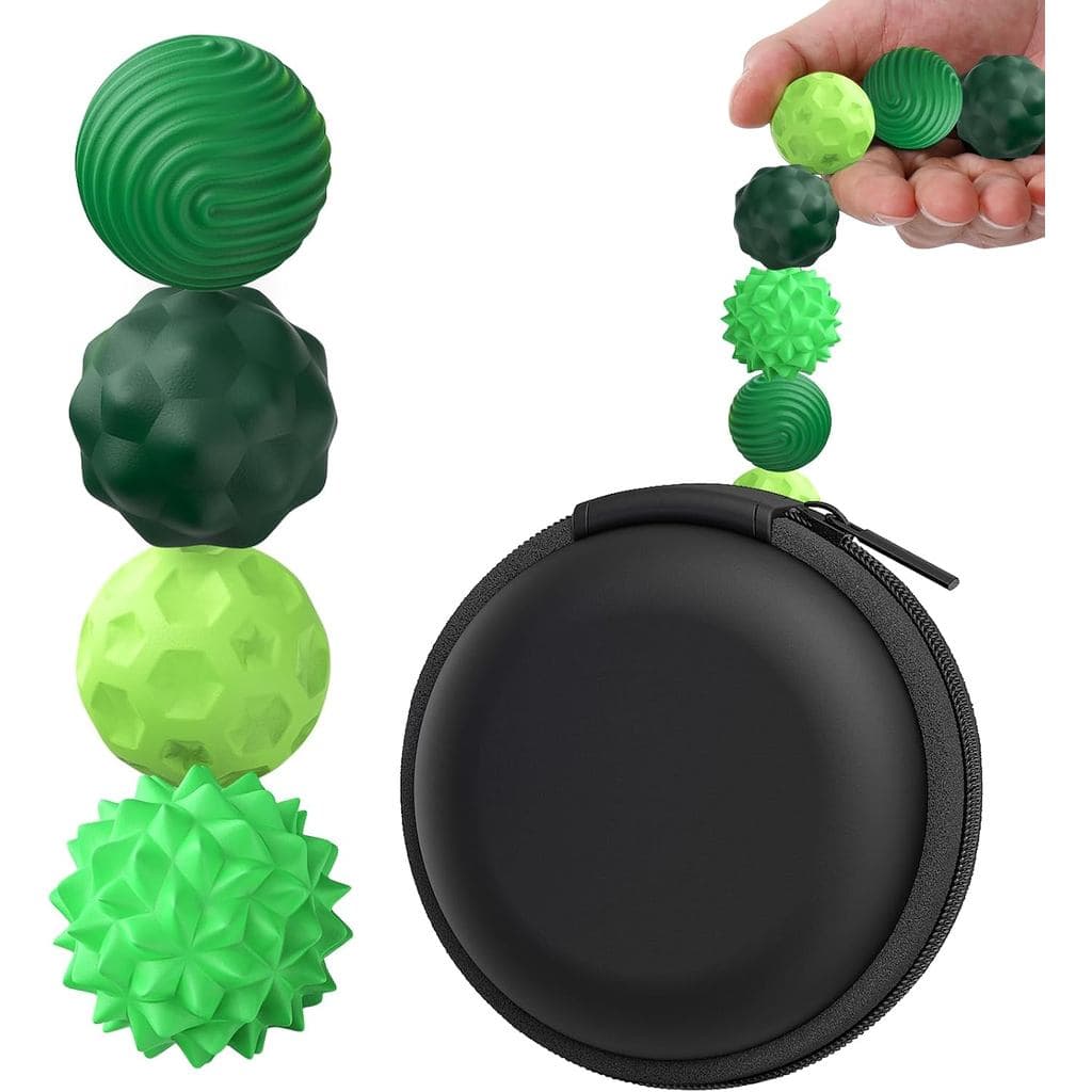 Bolas Anti-estresse BUSOHA - Pacote com 4 Bolas de Alívio de Estresse para Viagens, Brinquedos Sensoriais para Acalmar,