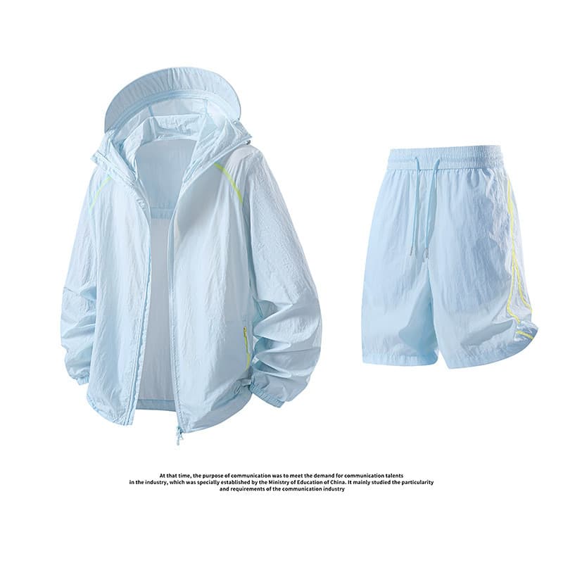 202626022 Protetor solar roupas casal estilo Street Wear protetor solar conjunto de roupas UPF50 + ao ar livre Anti-ultr