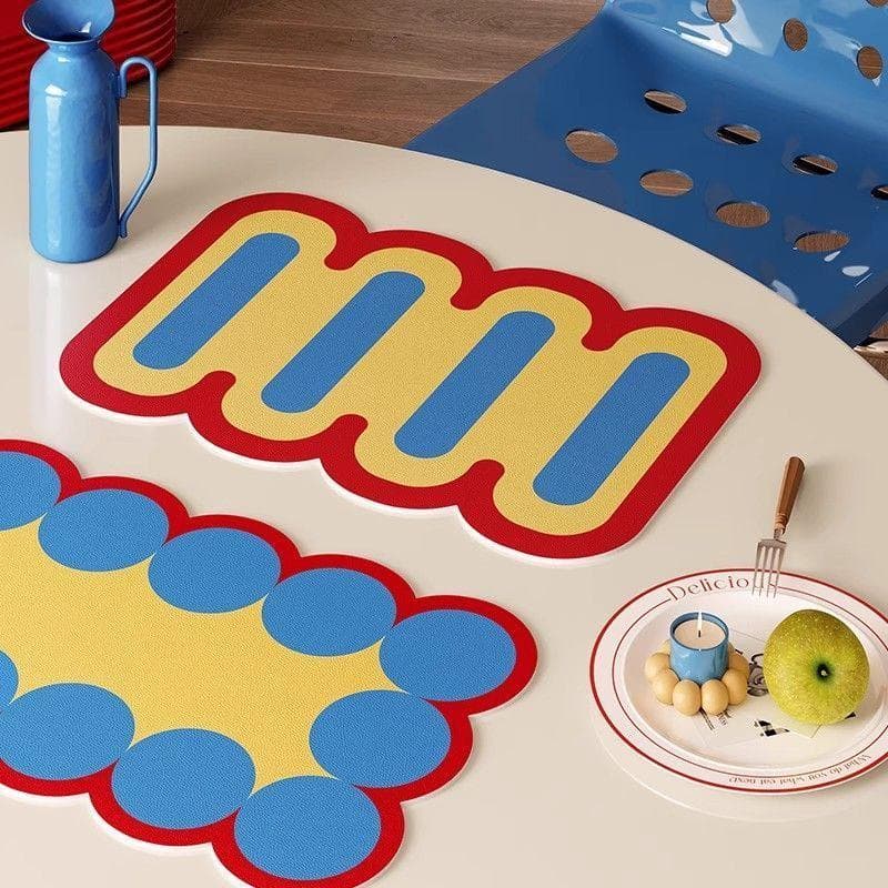 Dopamina placemat couro ocidental placemat tapete de mesa isolamento tigela luz luxo High-End sentimento placemat à prov