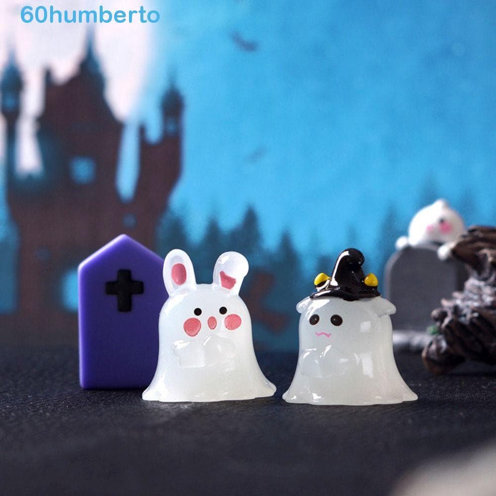 Micro Ornamentos De Coelho Luminoso HUMBERTO , Mini Enfeites Fantasmas De Halloween De Desenho Animado , Fofos