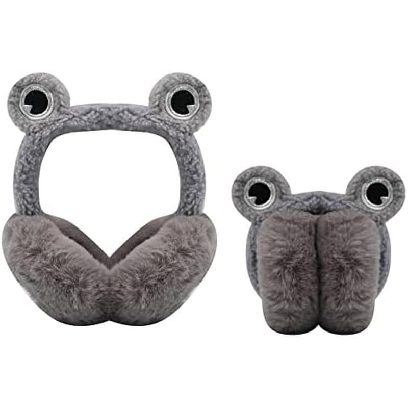 Bonito Animal Sapo Earmuffs Meninas Mulheres Inverno Quente Capas De Orelha Dobrável Pele Bandana Earwarmer
