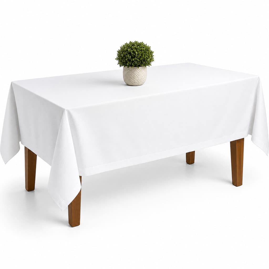 Toalha De Mesa 6 Lugares 2,20 X 1,50 Retangular Oxford NO OVERLOQUE