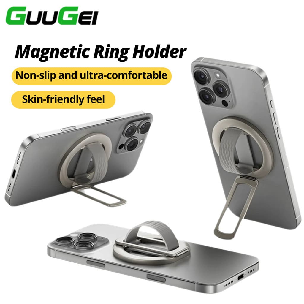 Guugei Liga De Zinco Suporte Magnético Do Telefone Anel Fivela Magsafe Dedo Titular Mesa
