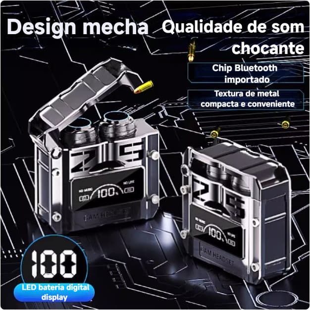 TWS novo fone de ouvido sem fio M25 de venda quente toque esportes estilo intra-auricular cancelamento de ruído