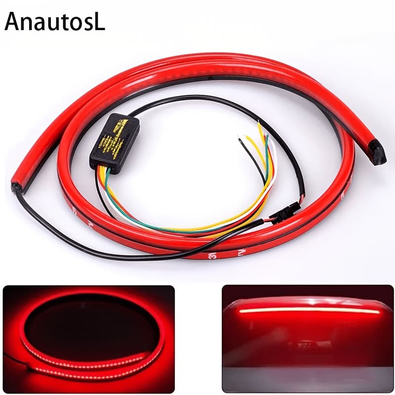 100cm Luzes De Parada De Freio De Montagem Alta Do Carro Traseiro LED Tira Flexível Tiras Acessórios Estilo Automóvel Lâ