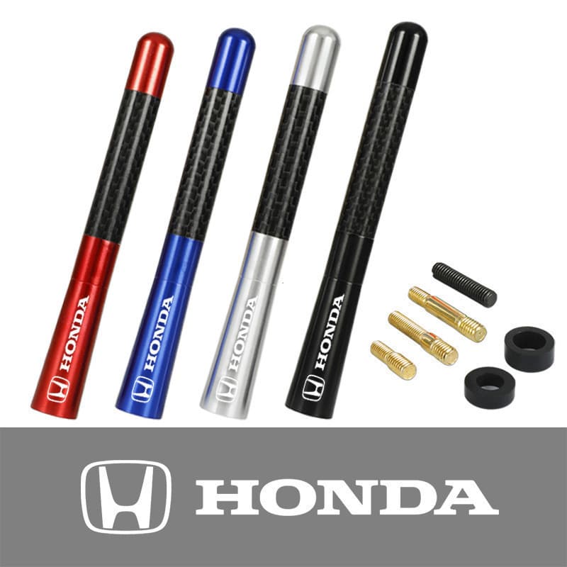 Antena de rádio automotiva de fibra de carbono de 12 m, para acessórios de carro Mugen Power Honda City Civic fc fd Acco