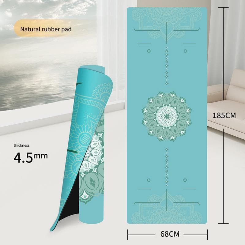 Tapete De Yoga Azul Claro De Borracha PU , Fitness Para Uso Doméstico , Absorvente De Suor Iniciantes , Antiderrapante ,
