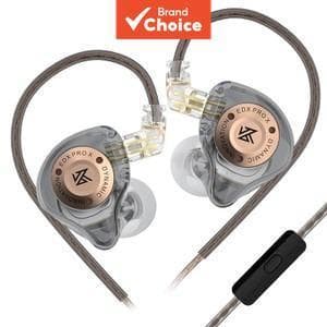 Fones De Ouvido KZ EDX Pro X [Cinza Com __PH1__] Intra-Auriculares Fio Para Jogos Fone Baixo HiFi Esportes Cancelamento