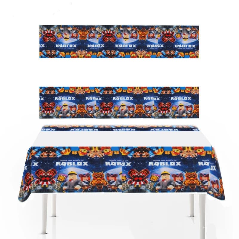 108 * 180 Cm Nova Toalha De Mesa De Plástico Roblox Azul