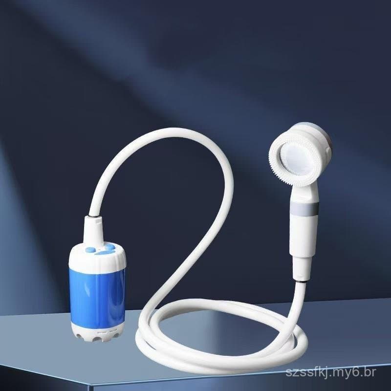 Chuveiro portátil, chuveiro elétrico de mão, equipamento de chuveiro para atividades ao ar livre como camping e caminhad