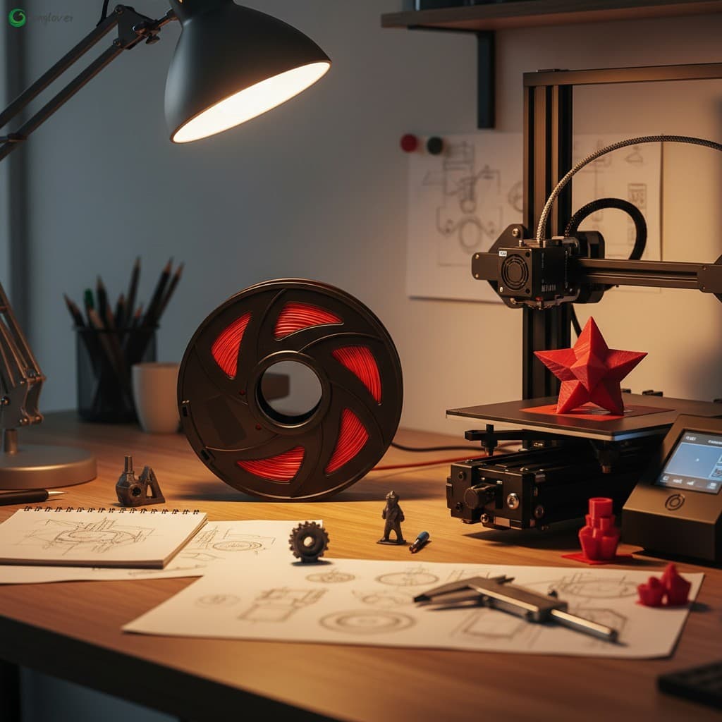 Filamento De Impressora 3D PLA Que Brilha No Escuro , Carretel De 1.75 Mm E 1 Kg Para Projetos Criativos