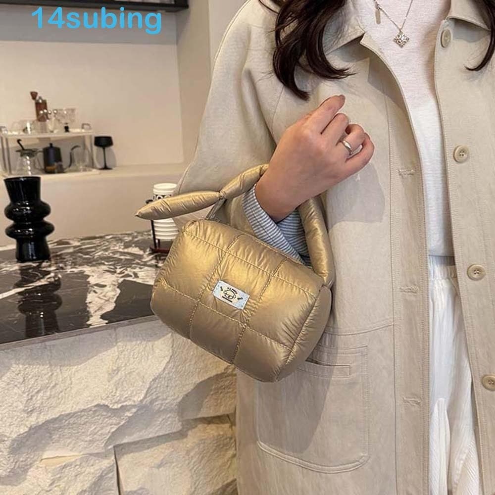 SUBING Bolsa Inchada , De Grade Plissada Em Nuvem De Nylon De Grande Capacidade , Organizador Cosmético Portátil Leve