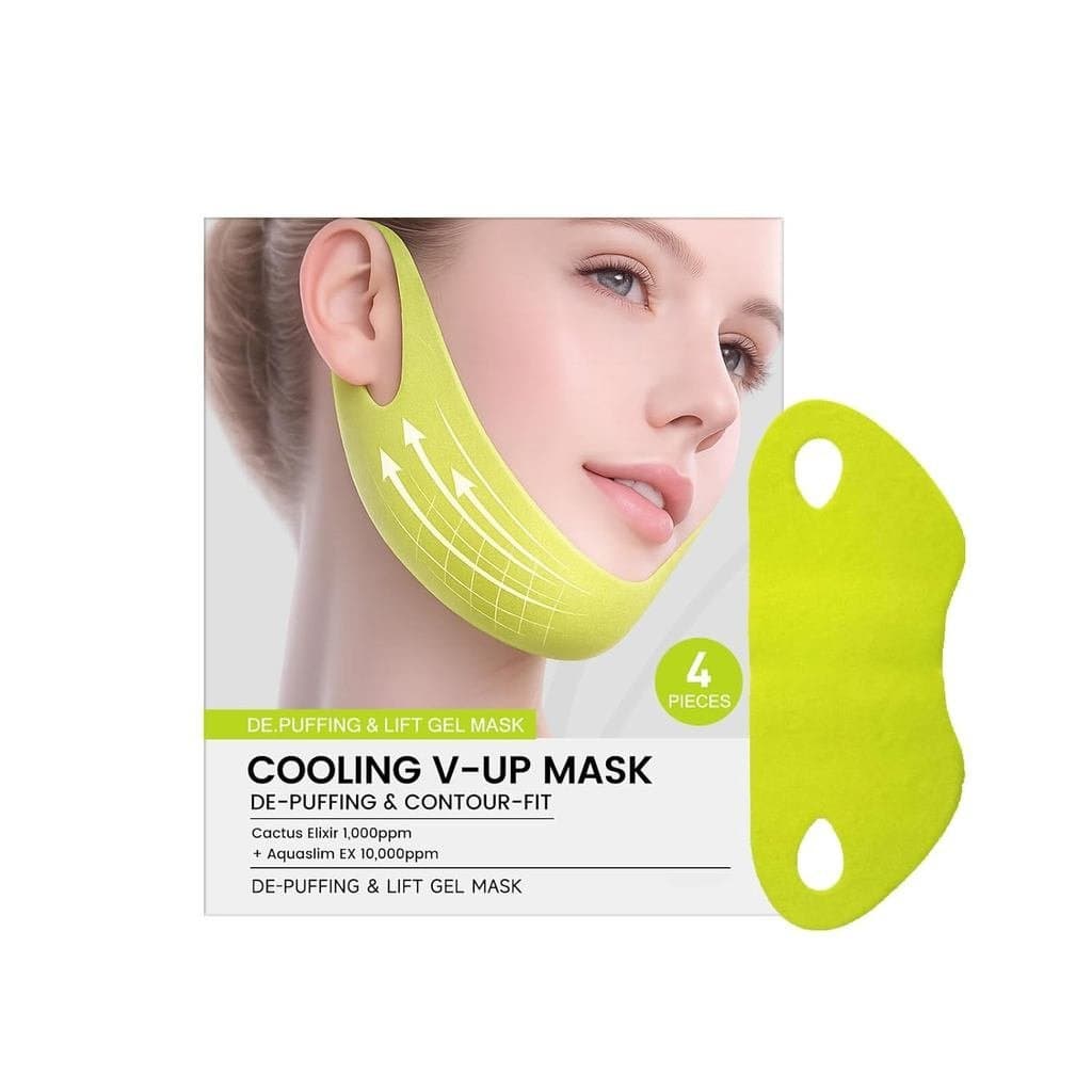 Conjunto de lifting e resfriamento noturno para mulheres com efeito V-lift para tonificação do queixo, presente anti-env