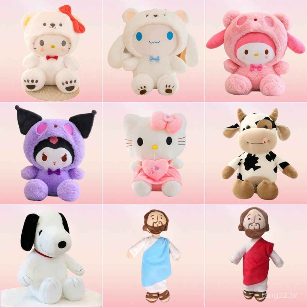 Hello Kitty kuromi Jesus Pelúcia Presente Fofinho Para Crianças