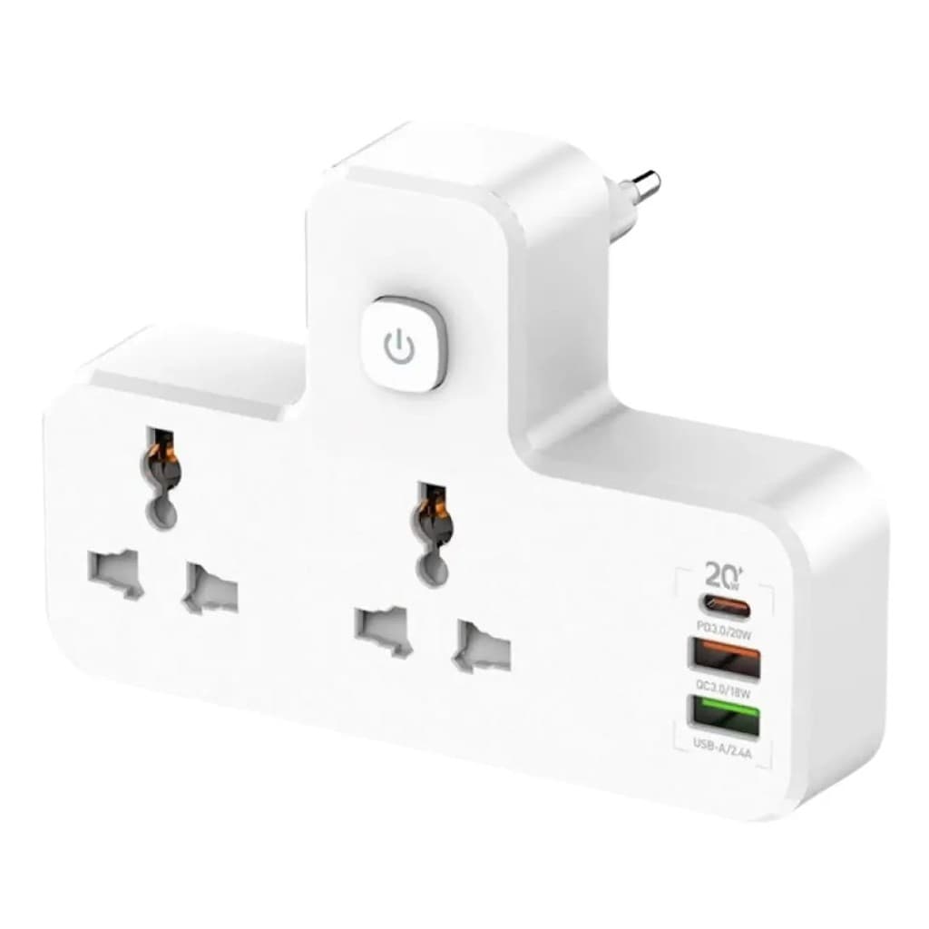 Adaptador Tomada Extensão Usb Inteligente Portátil Carga Rap