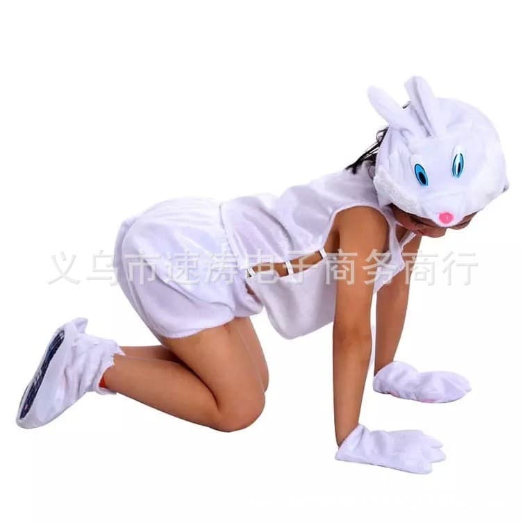 [Estoque pronto, envio rápido] Traje de desempenho infantil Fantasia de Animal Dia 6 seções Traje de desenho animado Tra