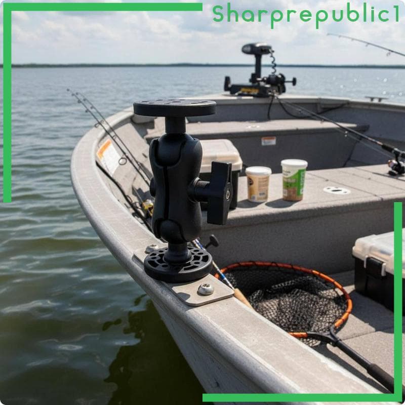 [Sharprepublic1] Suporte Para Detector De Pescador De Caiaque De Longa Duração 360 Graus Equipamento Marinho Nylon Silic