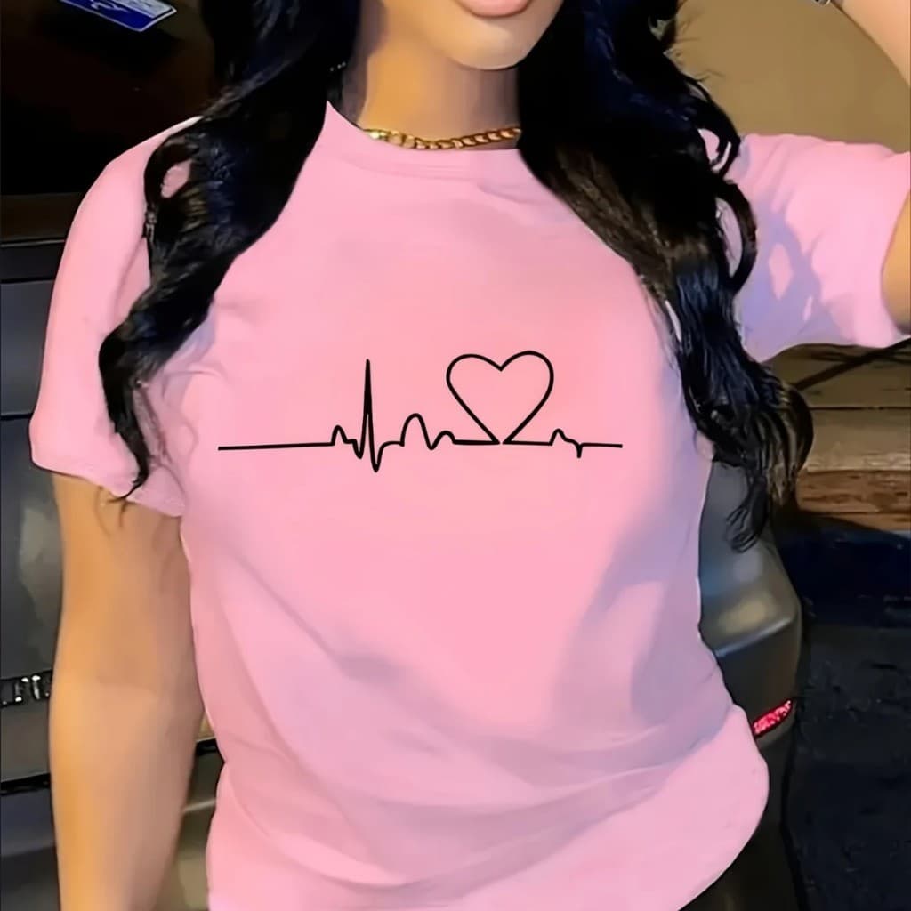 Camiseta Feminina Estampada Camisa 100% Algodão