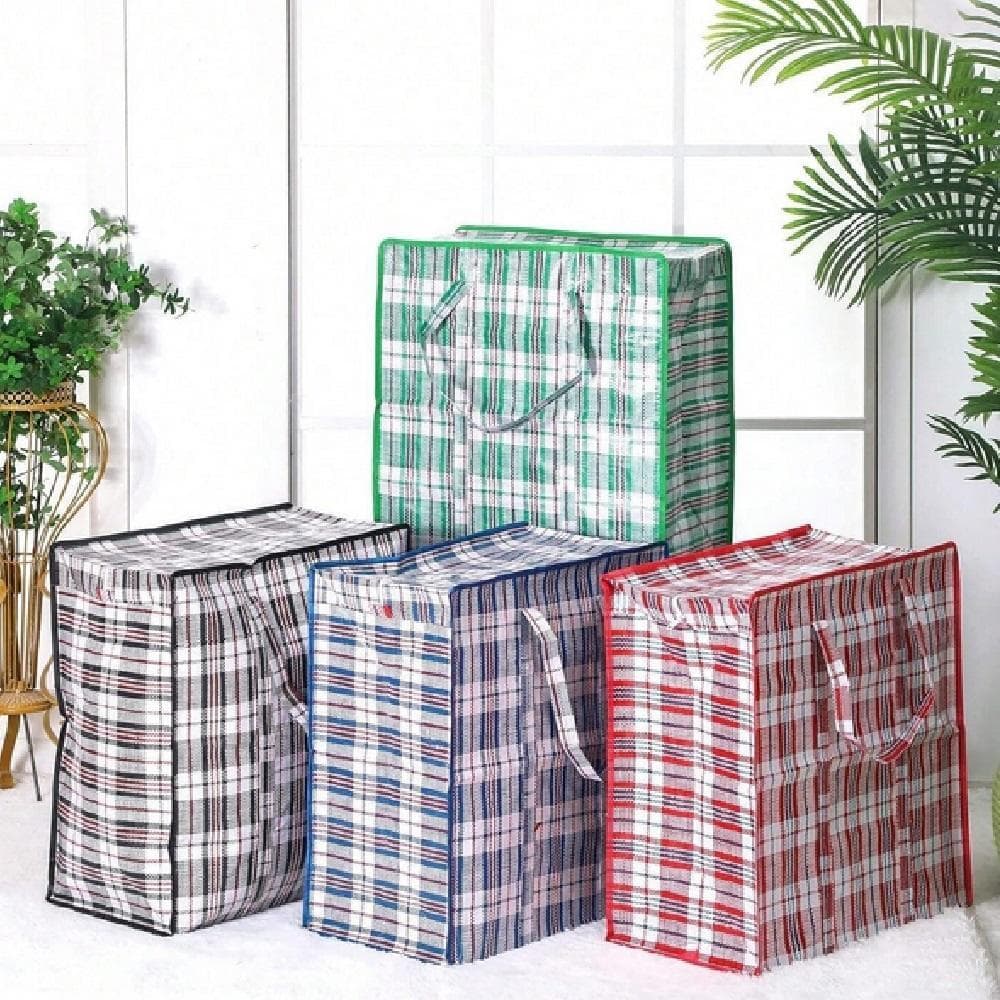 Sacola Bolsa Grande 70cm com Zíper para Transporte Compras