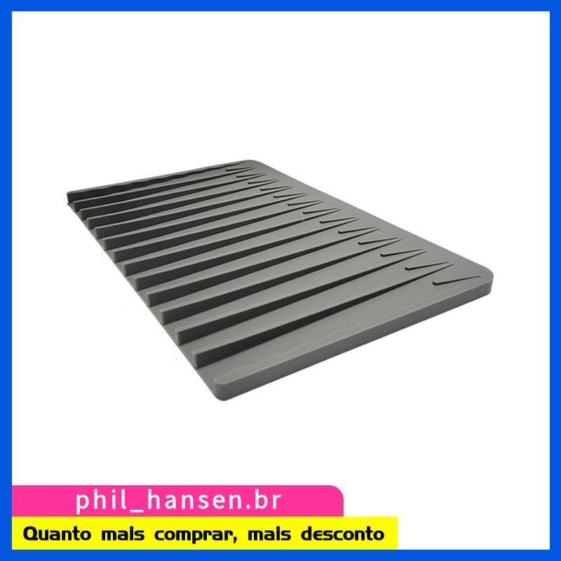 1 PCS Tapete De Secagem De Pratos De Silicone Grande 32.5X20Cm Tamanho Escorredor B