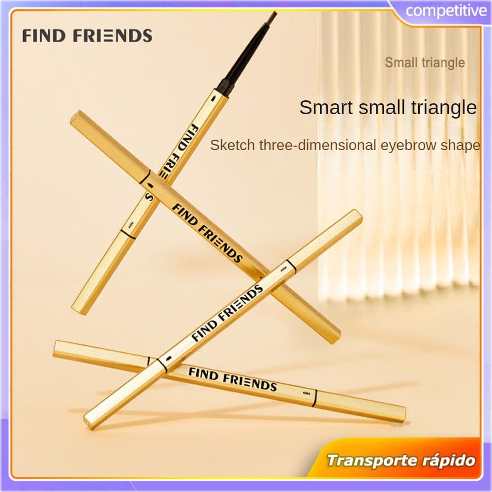 Lápis De Sobrancelha FIND FRIENDS, Especial Para Maquiadores, Com Ponta Triangular, Pincel De Alta Densidade, À