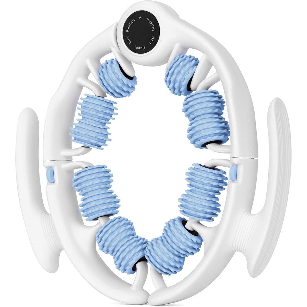 Rolo de Massagem para Celulite - Azul - Massageador Anticelulite com Manípulos Removíveis para Coxas, Pernas e Glúteos -