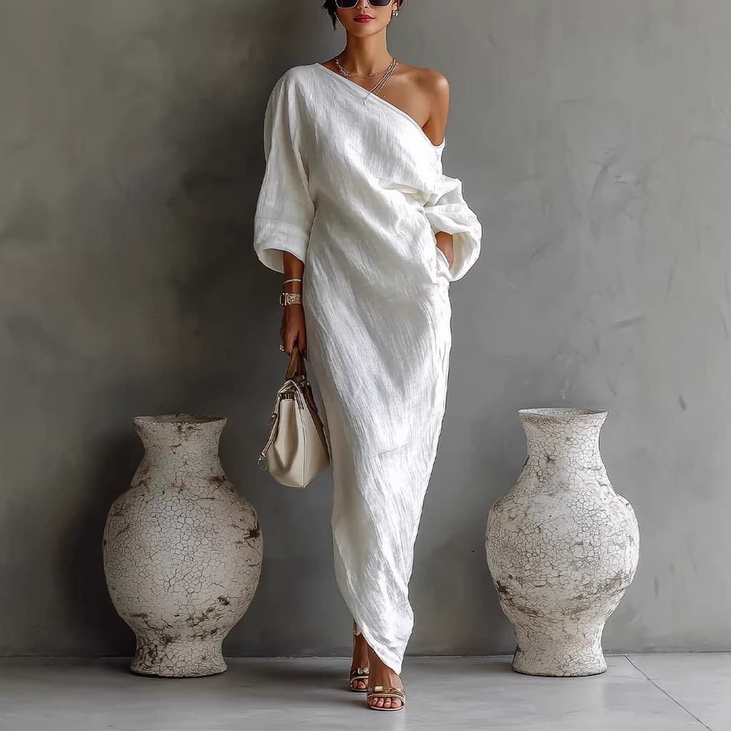 2026 Transfronteiriço Europeu Americano Primavera Verão Novo Estilo Moda High-End Feminino Manga Comprida Strapless Saia