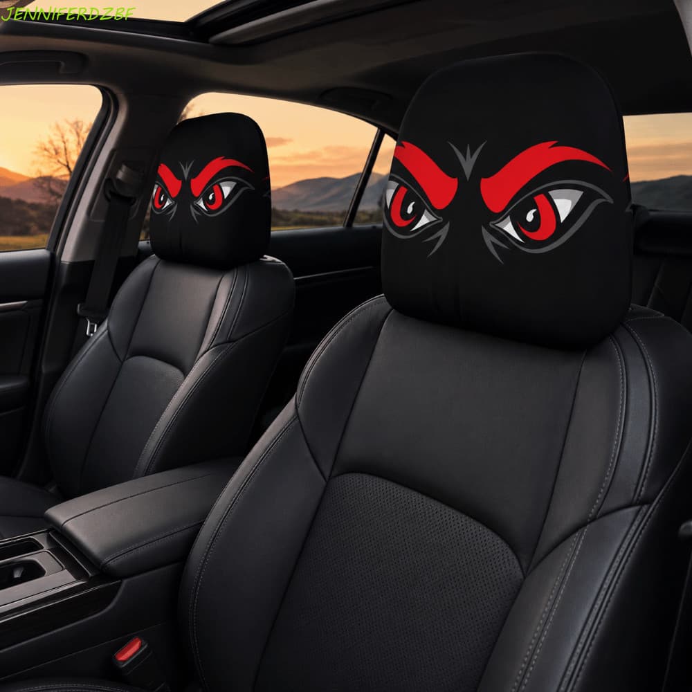 JENNIFERDZBF 2 Peças De Capas Para Encosto De Cabeça De Carro , De Fantasma Impressas Em 2D , Fronha Engraçada Pescoço D