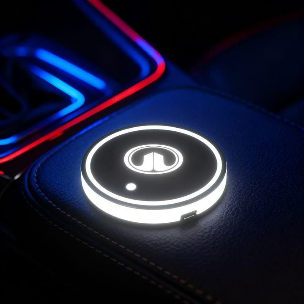 7 Cores Recarregável USB Tapete Porta Copos LED Artigos Automotivos For Great Wall Poer Tank 300 Haval WEY Ora