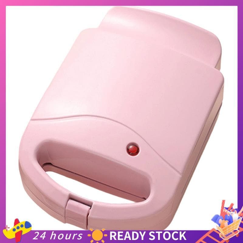 Sanduicheira Elétrica Antiaderente , Portátil , Multifuncional , Para Casa , Waffle , Assadeira , Cor Rosa , Plugue Ue ,